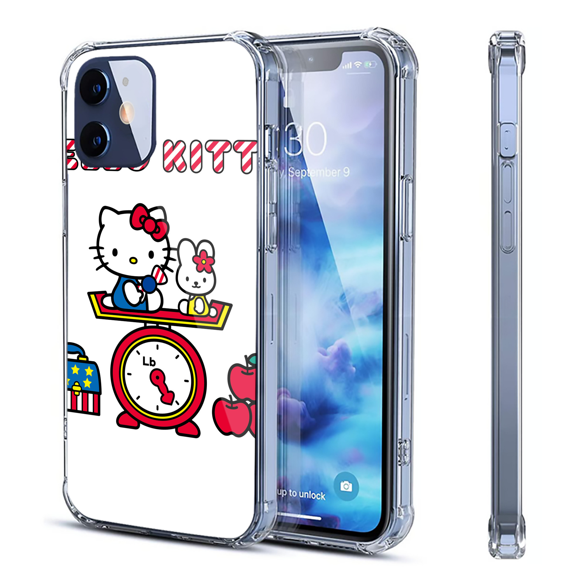 （画像用） Hello Kitty ハローキティ 【iPhone 12シリーズ対応】透明スマホケース（クリアソフトケース）